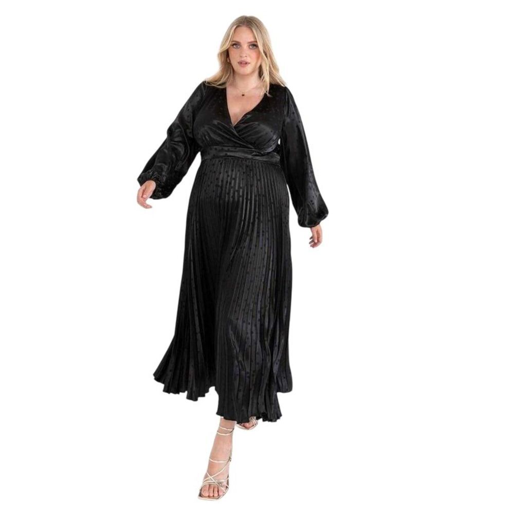 Lovedrobe Womens/Ladies Satin Wrap Dress / Black